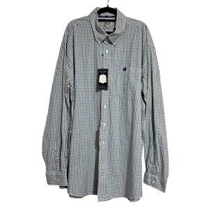 NWT Cinch Classic Fit Plaid Mens Button-Down‎ Shirt XL Cowboy Western Work